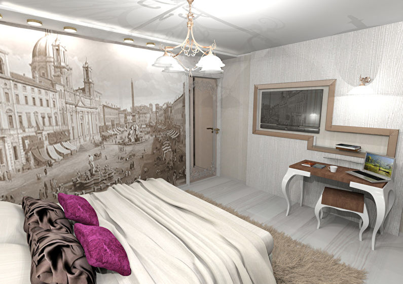 Bedroom in the classical style, 16 sq.m. - photo 3