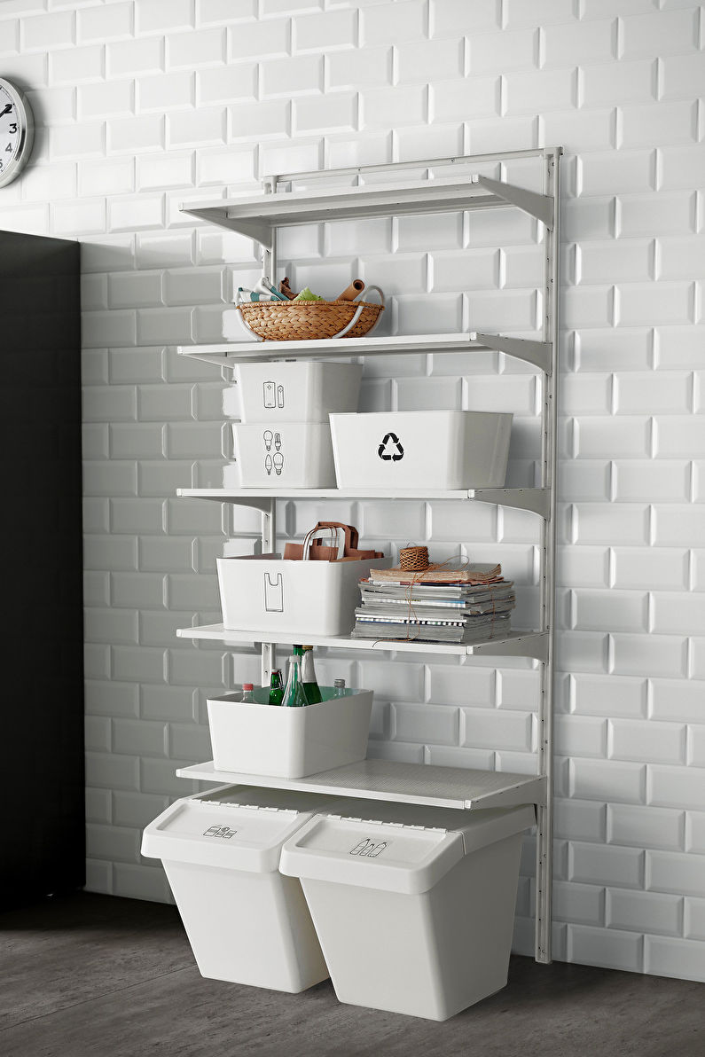 Metal wall shelves