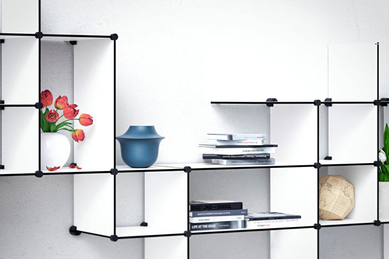 Plastic wall shelves