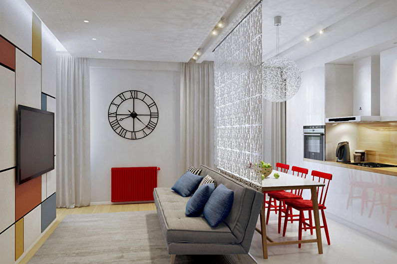 “Red, Blue, Yellow”: Apartment in Surgut