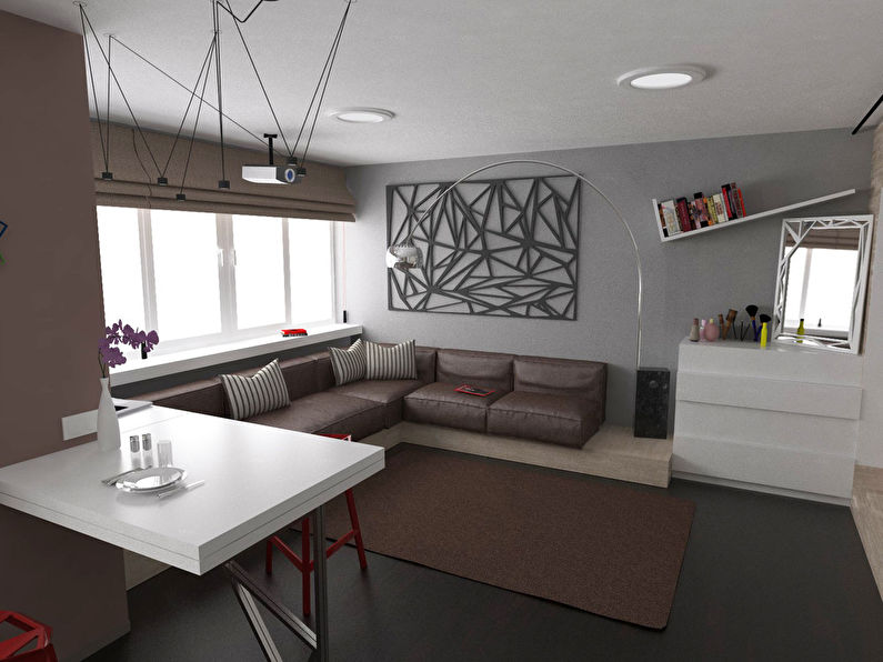 Apartment for a young couple, 38 m2