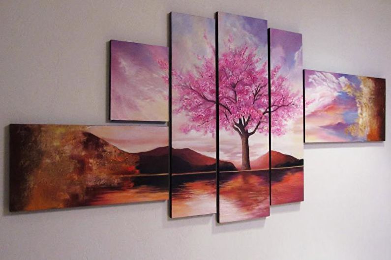 Types of modular paintings for the interior