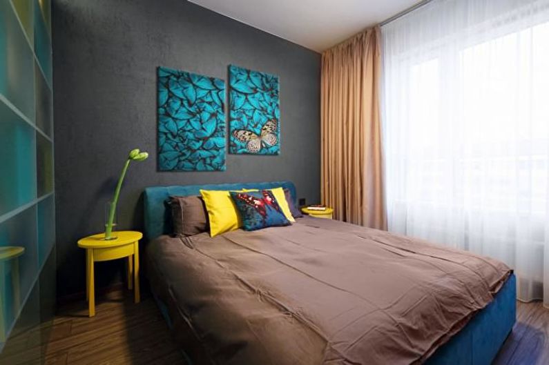 Modular paintings in the interior - photo