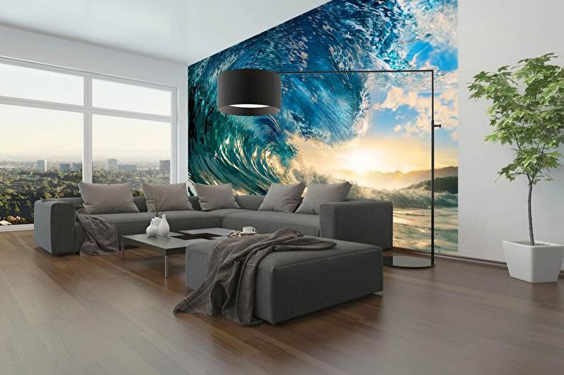 Wall mural in the interior - Pros and Cons