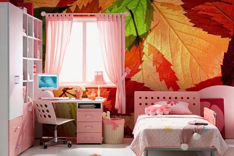 Wall mural in the interior of a children's room - photo