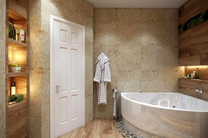 Corner bathtub in a modern design