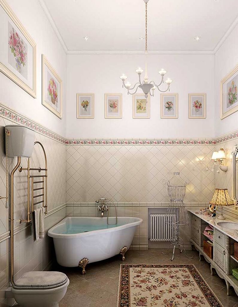 Provence corner bathtub