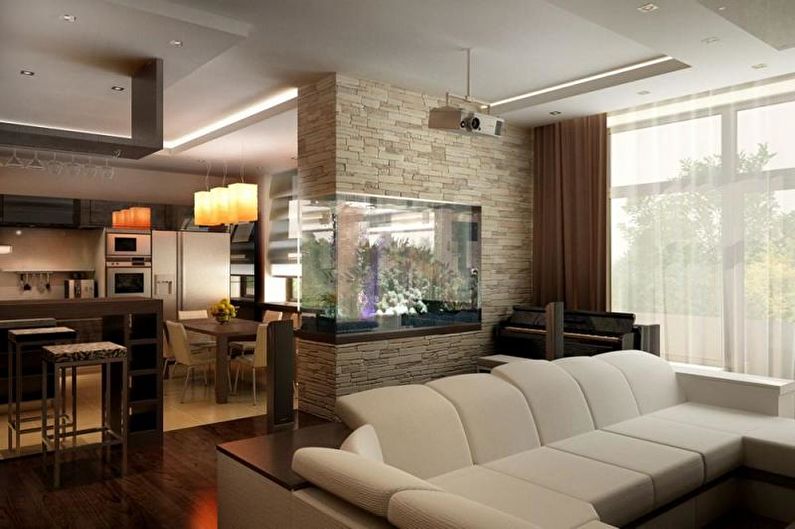 Types of room zoning - Decorative designs