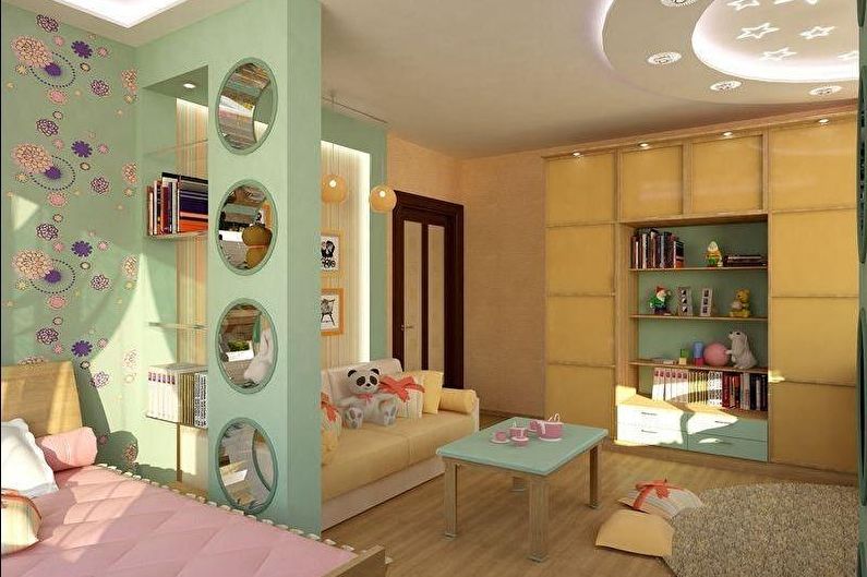 Zoning of rooms - photo