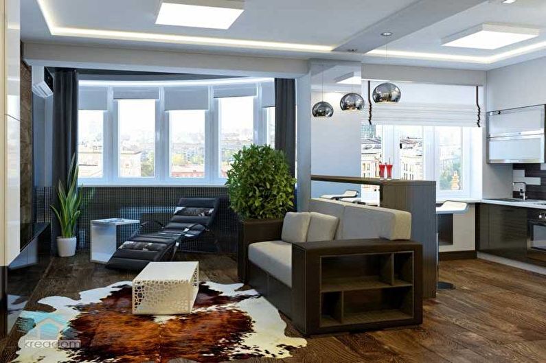 Zoning of rooms - photo