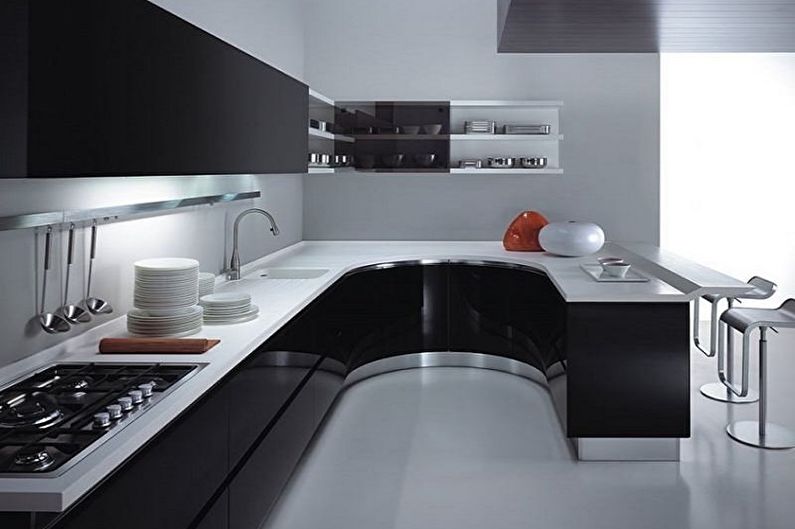 Cuisine noire - photo de design d'intérieur