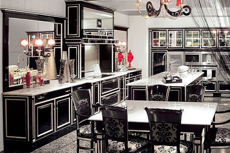 Cuisine noire - photo de design d'intérieur