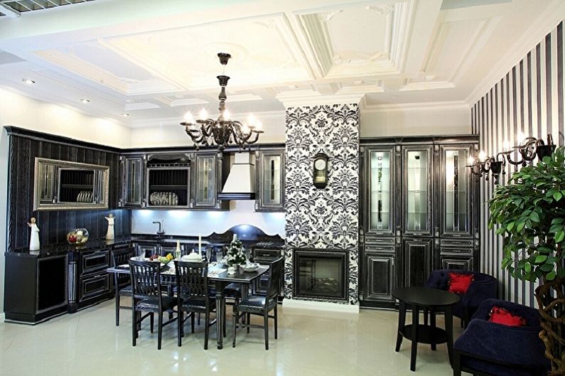 Cuisine noire - photo de design d'intérieur