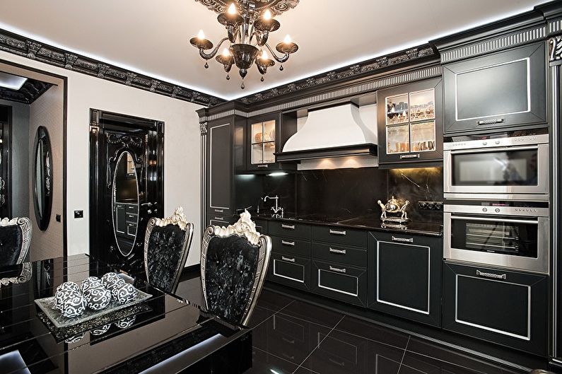 Cuisine noire - photo de design d'intérieur