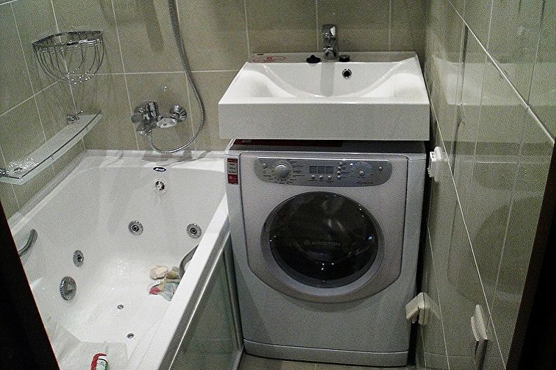 Évier au-dessus du lave-linge - photo
