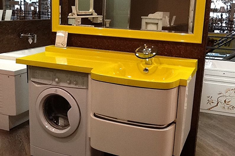 Évier au-dessus du lave-linge - photo