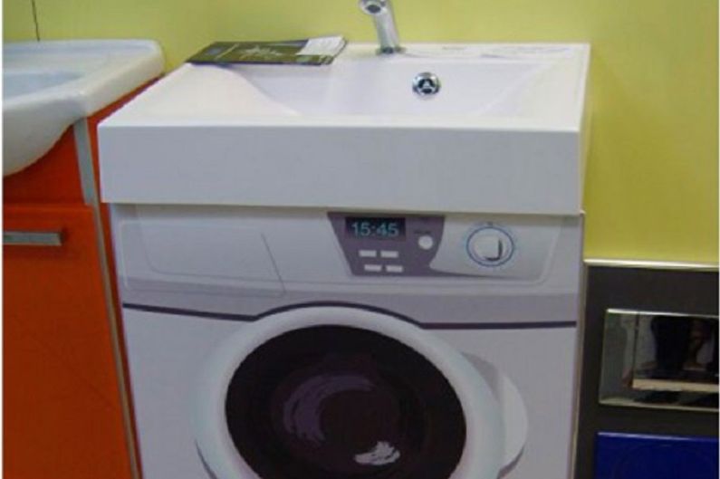 Évier au-dessus du lave-linge - photo