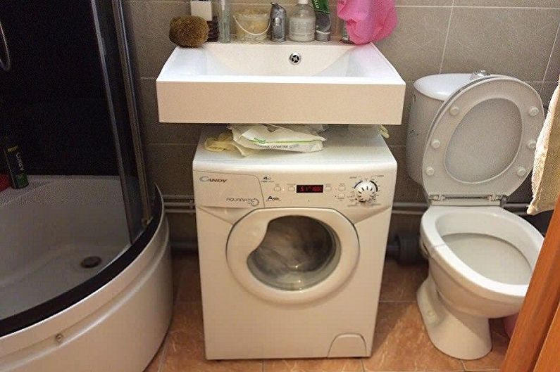 Évier au-dessus du lave-linge - photo