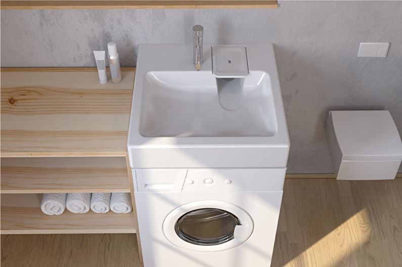 Évier au-dessus du lave-linge - photo