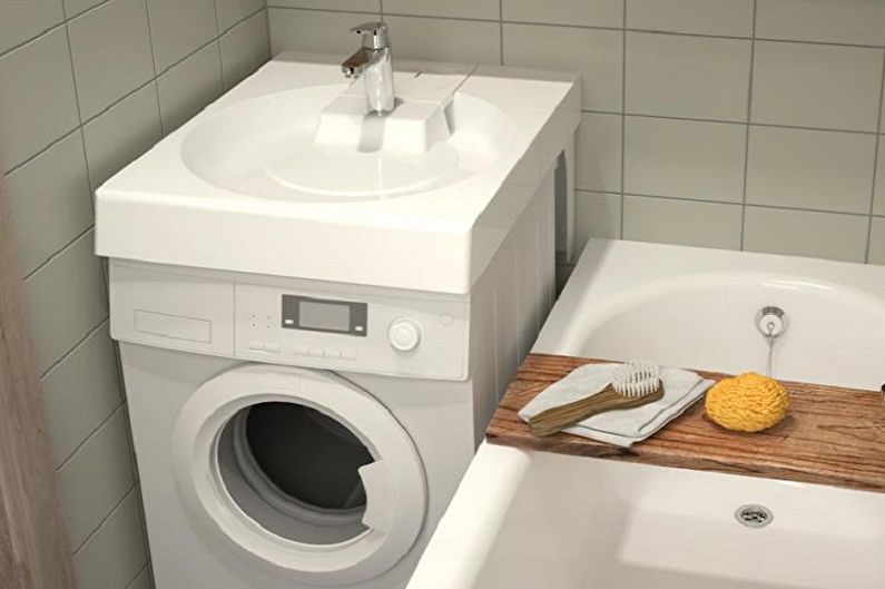 Évier au-dessus du lave-linge - photo