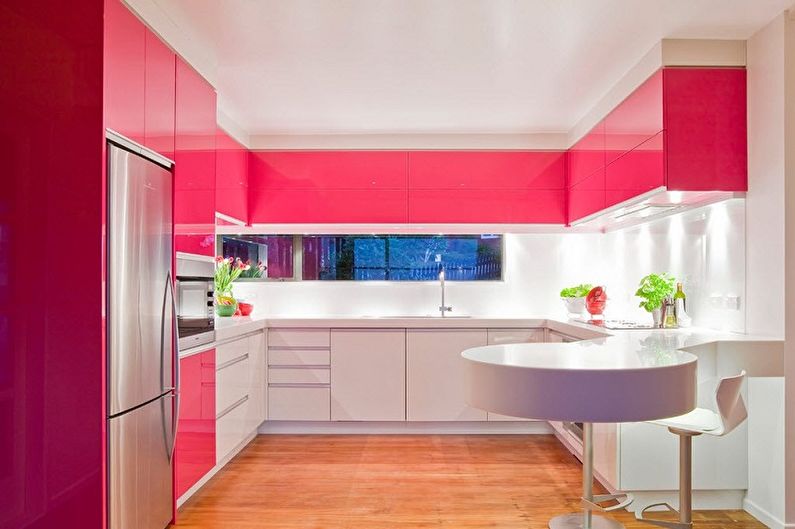 Pink kitchen in a modern style - Interior Design