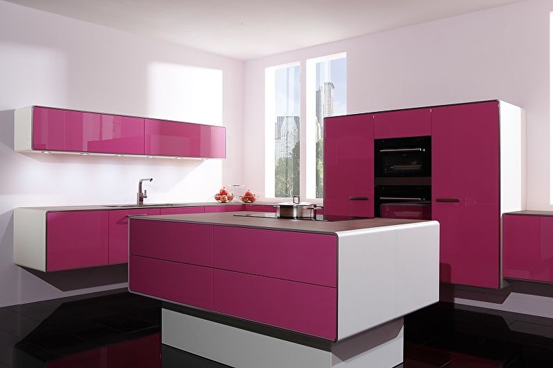Pink kitchen in a modern style - Interior Design