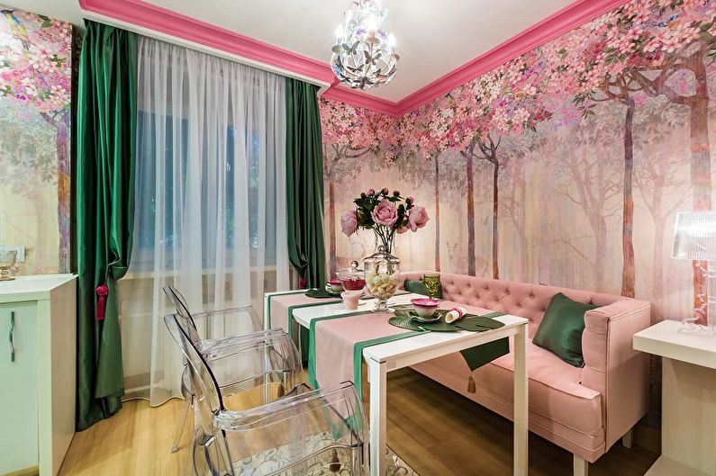 Pink Kitchen Design - Wall Decoration