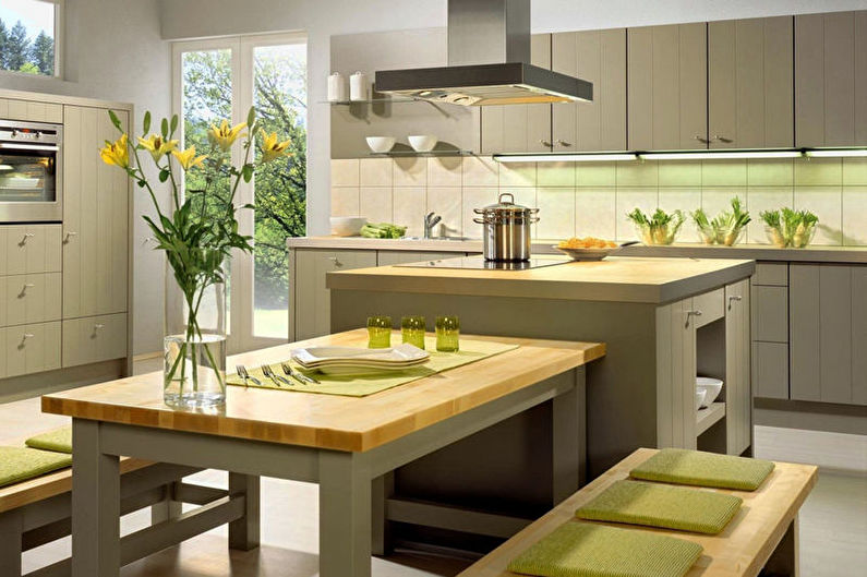 Green Kitchen Eco-Friendly - Interior Design