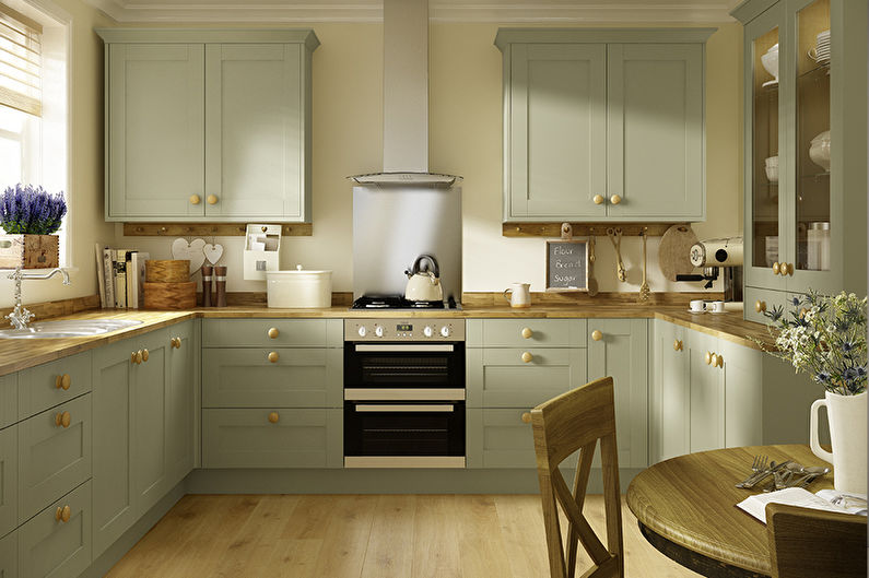 Green Kitchen Design - Floor Finish