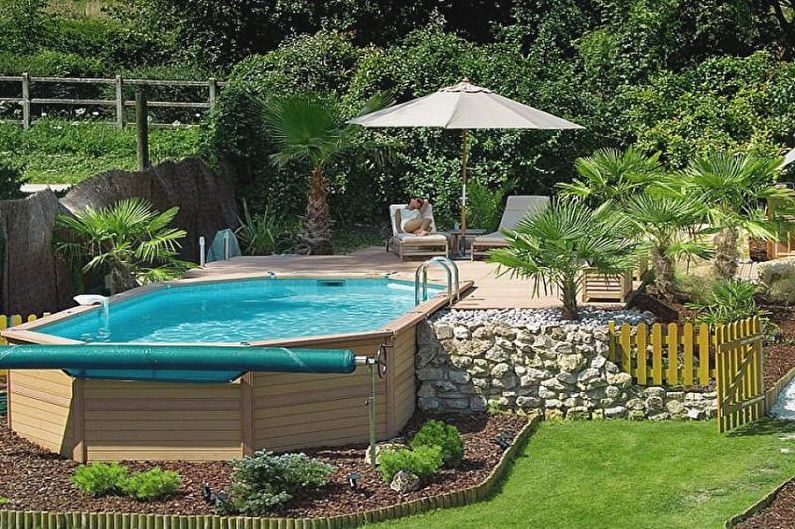 Piscina de marco para una residencia de verano
