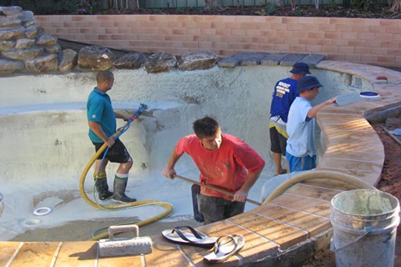 Piscina de hormigón de bricolaje