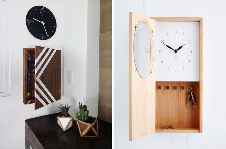 Wall-mounted key keeper for the entrance hall - DIY key keeper design