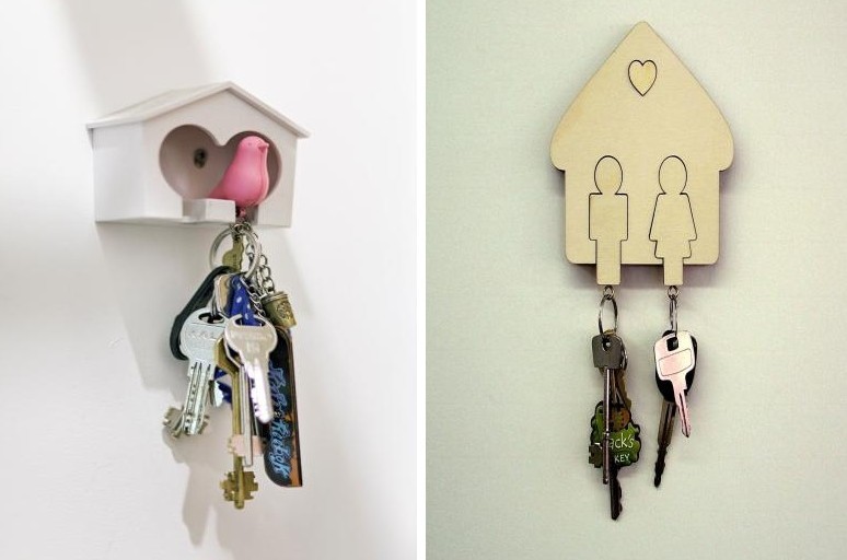 Wall key holder for an entrance hall - photo ideas