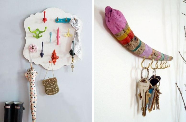 Wall key holder for an entrance hall - photo ideas