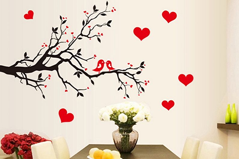 Romantic wallpaper stickers