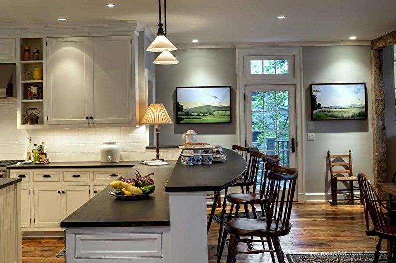 Kitchens with a bar counter - Step bar