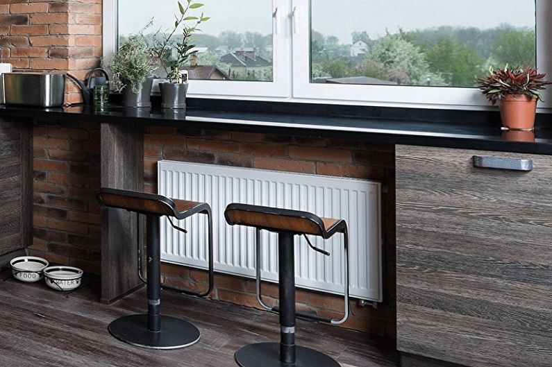 Kitchens with a breakfast bar - Sill Rack