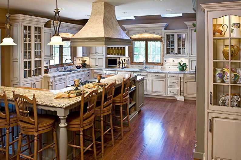 Kitchens with a bar counter - photo