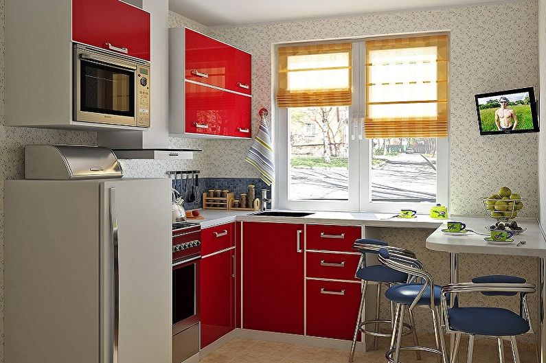 Keittiö asettaa pienen keittiön - valokuva