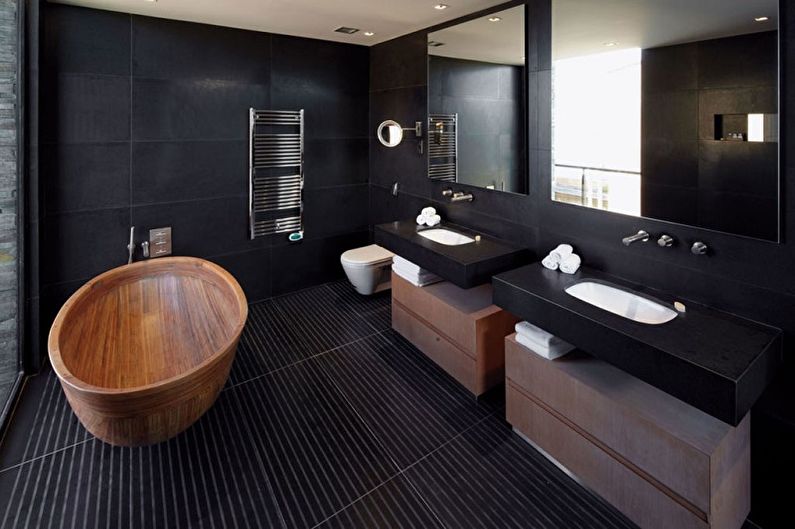 Black Bathroom Design - Wall Decoration