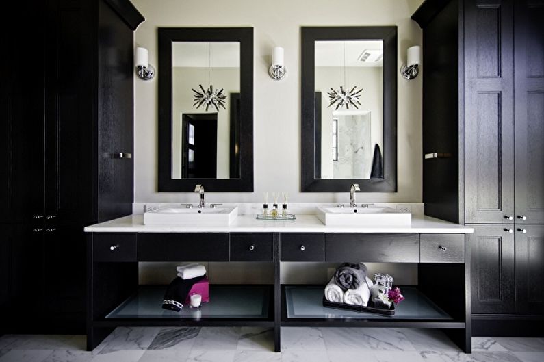 Black Bathroom Design - Furniture