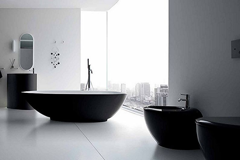 Black Bathroom Design - Furniture