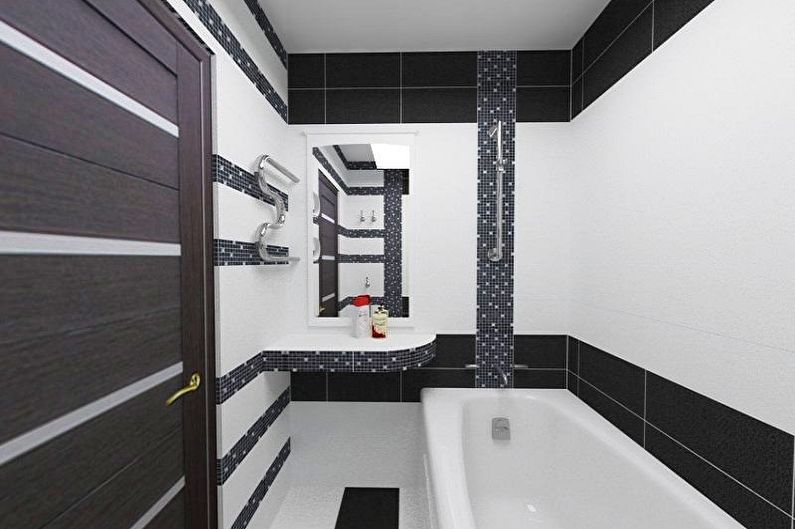 Small Black Bathroom - Interior Design
