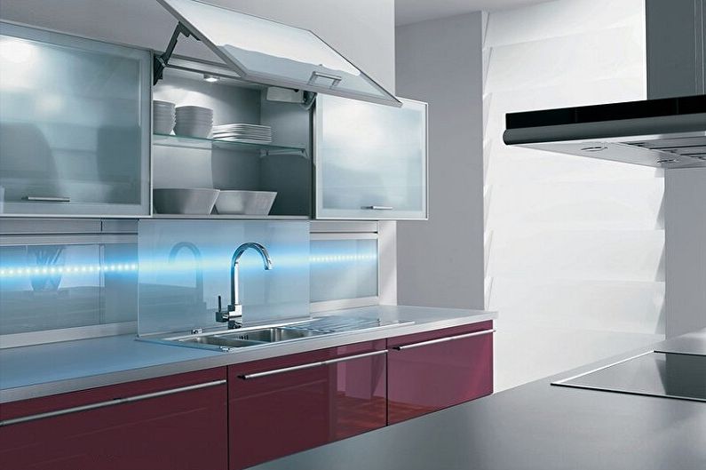 Railing handles for kitchen furniture