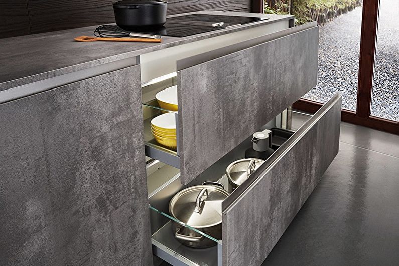 Mortise handles for kitchen furniture