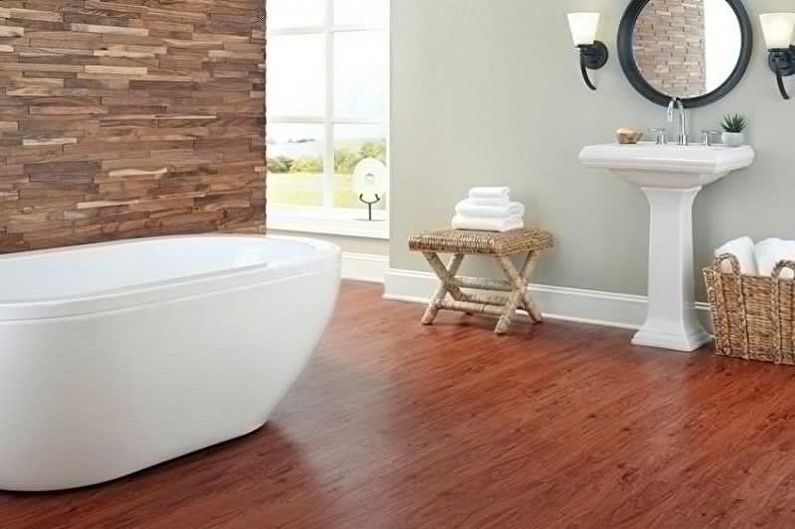 Cork flooring in the bathroom