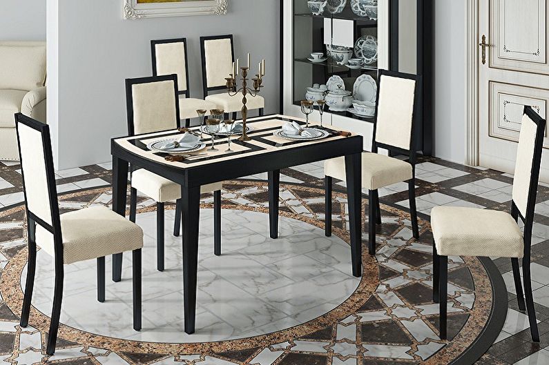 Four-leg dining table