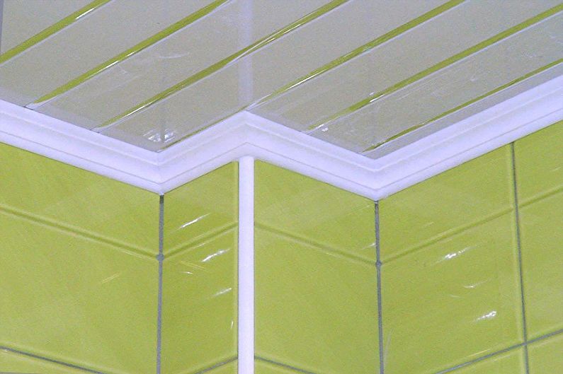 Types of skirting boards for suspended ceilings - Plastic cornice