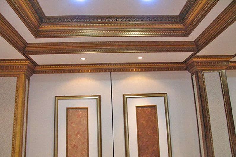 Types of skirting boards for suspended ceilings - Wooden cornices