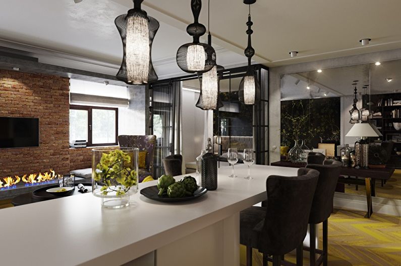Loft style chandelier